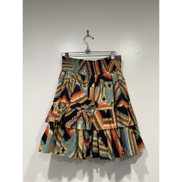 Lauren Ralph Lauren Dresses & Skirts - Lauren Ralph Lauren Southwestern Print Ruffle Skirt Colorful Western Global Boho
